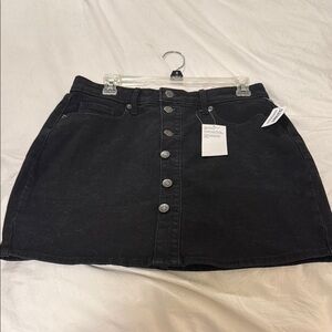 NWT Black Denim High Rise Mini Skirt Old Navy